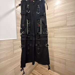 Tripp NYC Darkstreet Black Wide Leg Zip Off Pants/Long Shorts